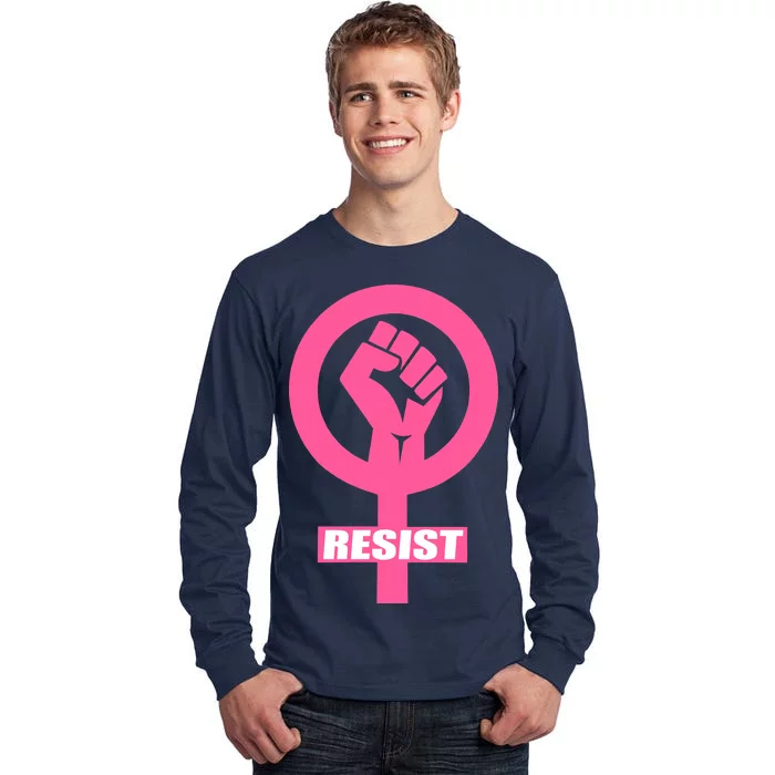 Resist Fist Women's Rights Logo Anti Trump Protest Tall Long Sleeve T-Shirt