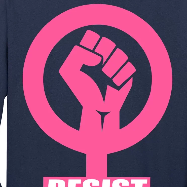 Resist Fist Women's Rights Logo Anti Trump Protest Tall Long Sleeve T-Shirt