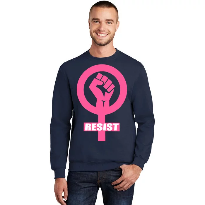 Resist Fist Women's Rights Logo Anti Trump Protest Tall Sweatshirt