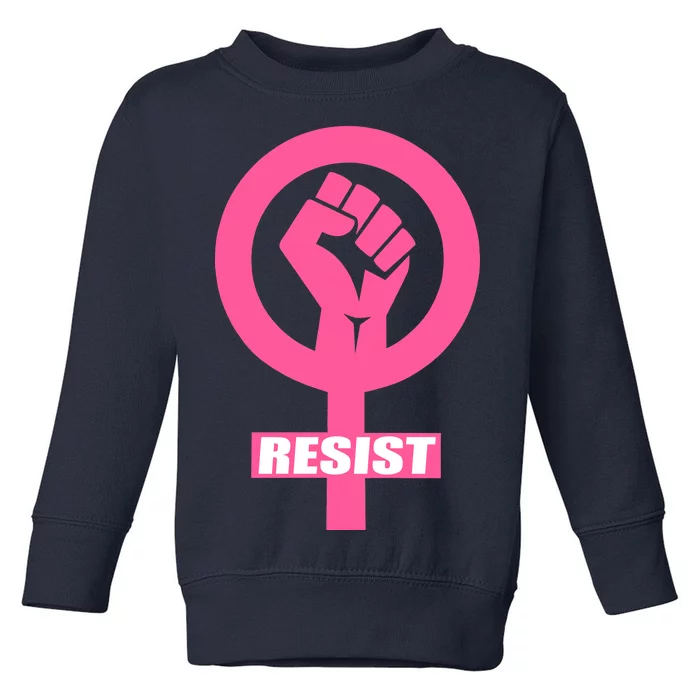 Resist Fist Women's Rights Logo Anti Trump Protest Toddler Sweatshirt