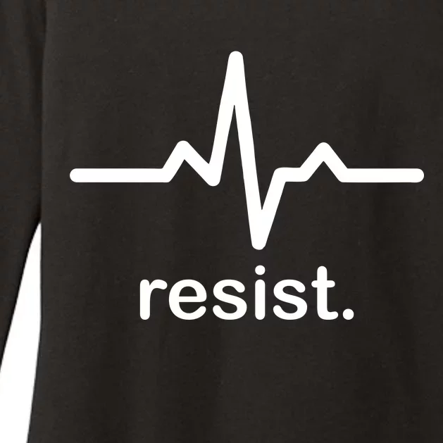 Resist Heart Beat Resistance Logo Womens CVC Long Sleeve Shirt