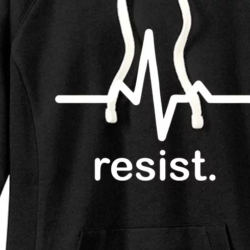 Resist Heart Beat Resistance Logo Women's Fleece Hoodie