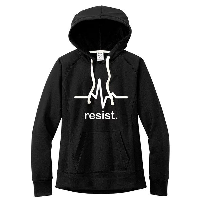 Resist Heart Beat Resistance Logo Women's Fleece Hoodie