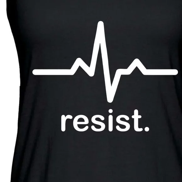 Resist Heart Beat Resistance Logo Ladies Essential Flowy Tank