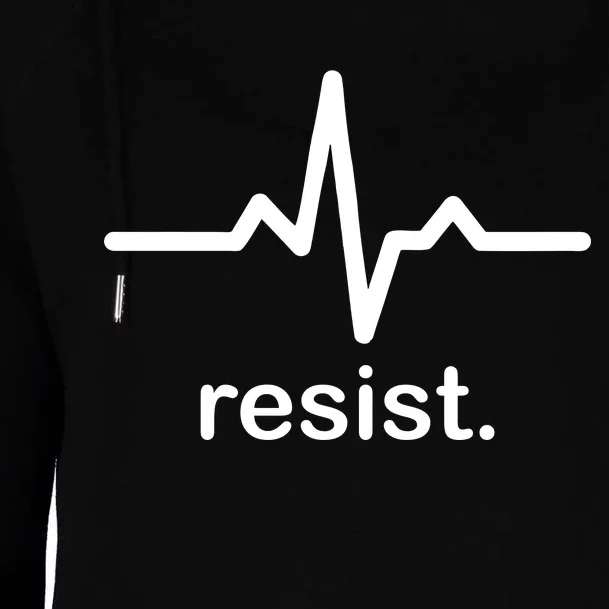 Resist Heart Beat Resistance Logo Womens Funnel Neck Pullover Hood