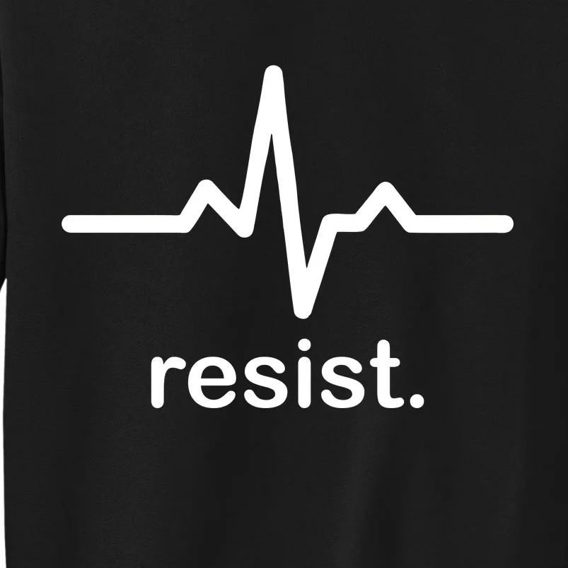 Resist Heart Beat Resistance Logo Tall Sweatshirt