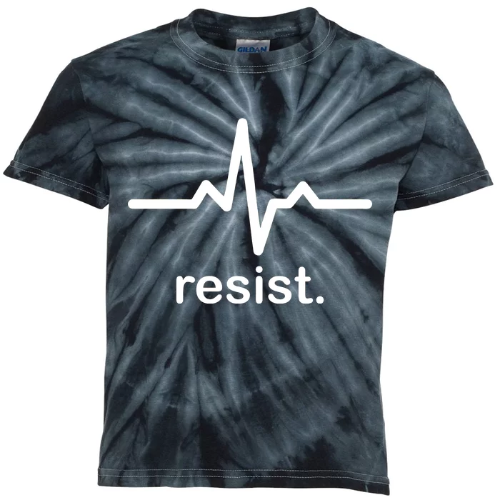 Resist Heart Beat Resistance Logo Kids Tie-Dye T-Shirt