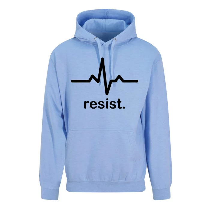 Resist Heart Beat Resistance Logo Unisex Surf Hoodie