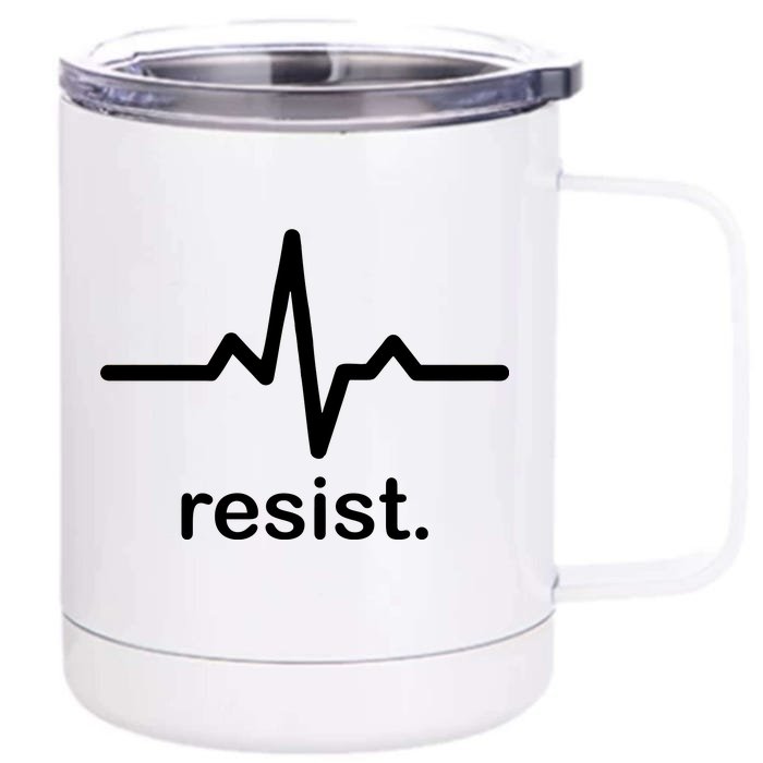 Resist Heart Beat Resistance Logo Front & Back 12oz Stainless Steel Tumbler Cup