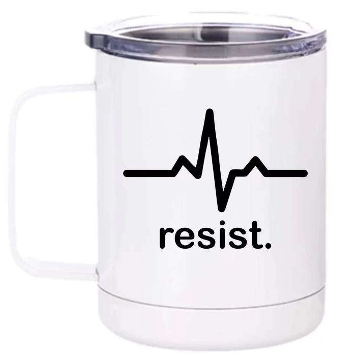 Resist Heart Beat Resistance Logo Front & Back 12oz Stainless Steel Tumbler Cup