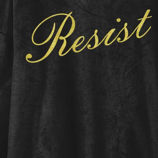 Resist Limited Gold Script Hooded Wearable Blanket