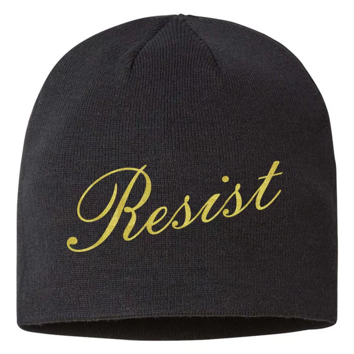 Resist Limited Gold Script 8 1/2in Sustainable Knit Beanie