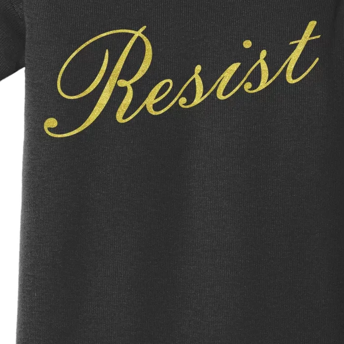 Resist Limited Gold Script Baby Bodysuit