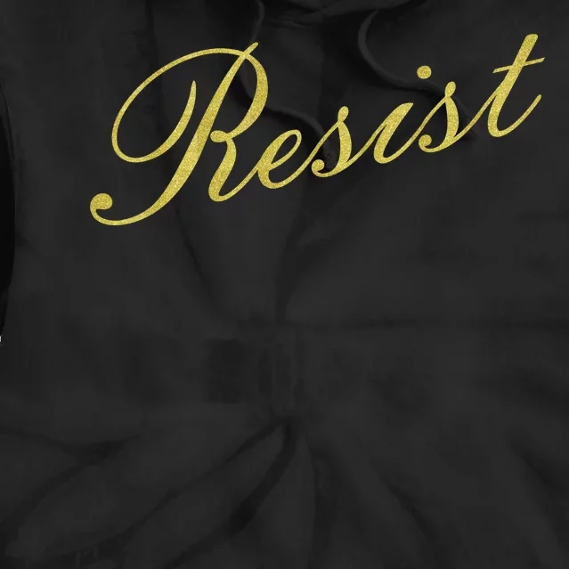 Resist Limited Gold Script Tie Dye Hoodie