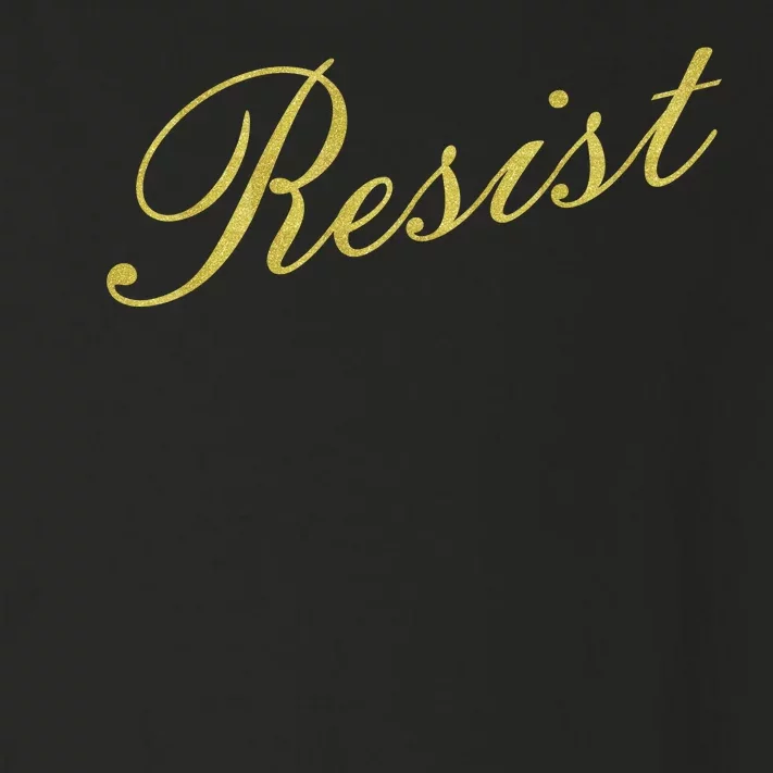 Resist Limited Gold Script Toddler Long Sleeve Shirt