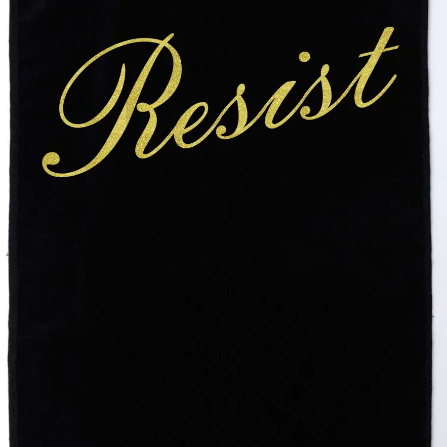 Resist Limited Gold Script Platinum Collection Golf Towel