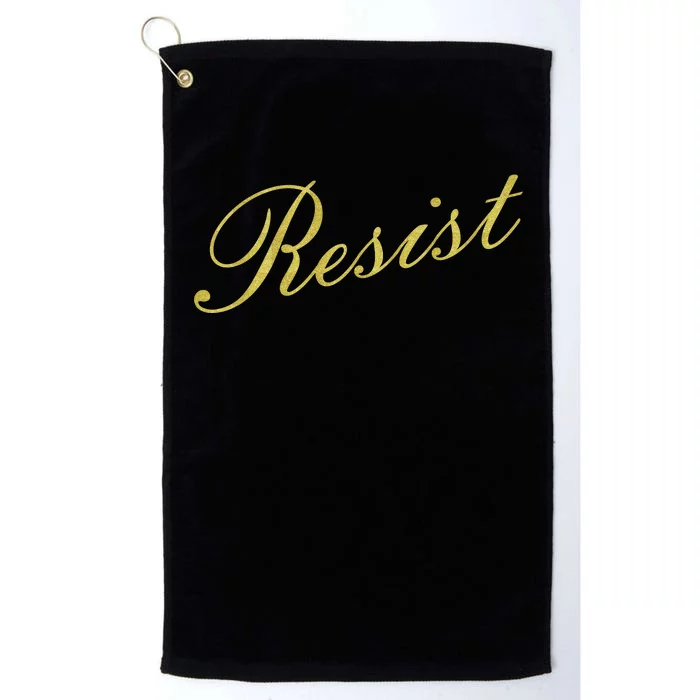 Resist Limited Gold Script Platinum Collection Golf Towel