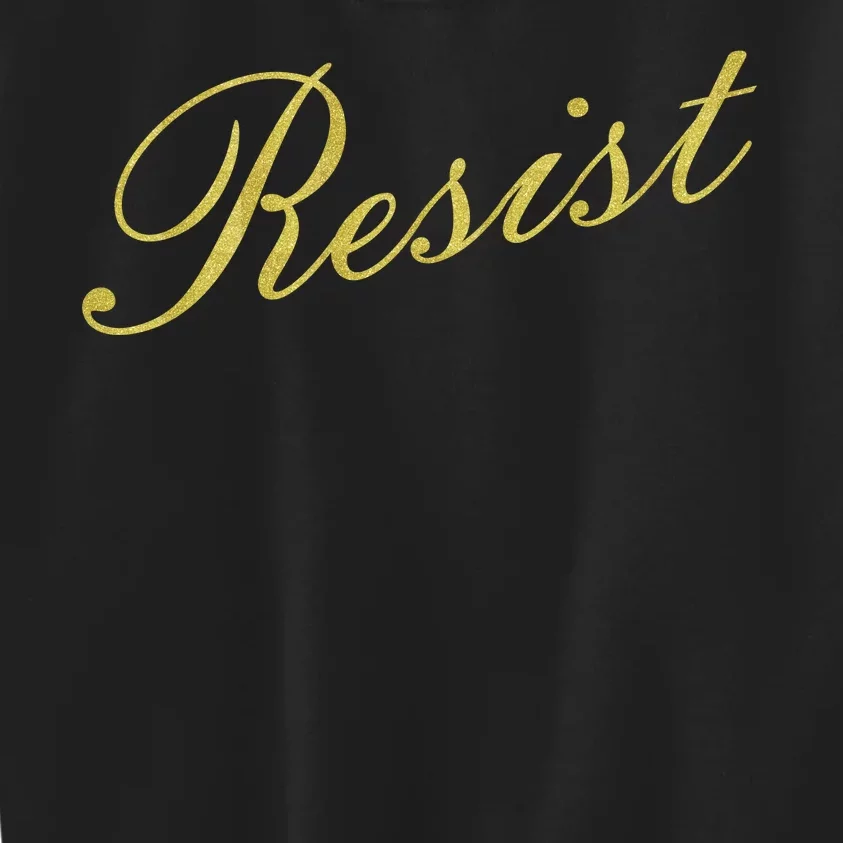 Resist Limited Gold Script Kids Sweatshirt