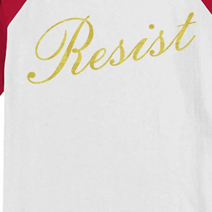 Resist Limited Gold Script Kids Colorblock Raglan Jersey