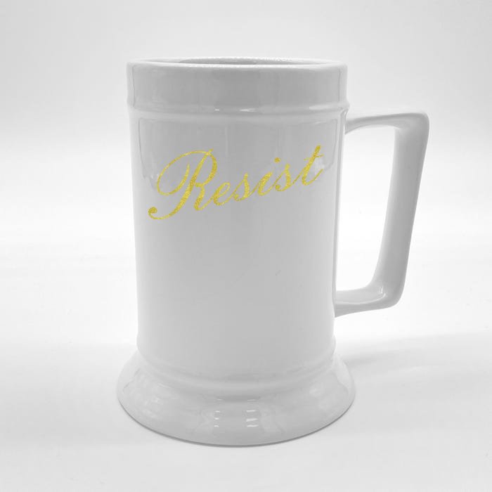 Resist Limited Gold Script Front & Back Beer Stein