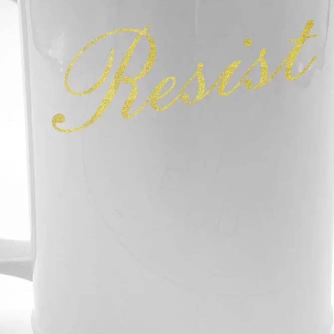 Resist Limited Gold Script Front & Back Beer Stein