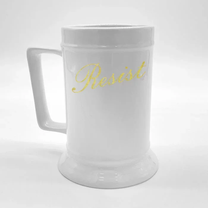 Resist Limited Gold Script Front & Back Beer Stein