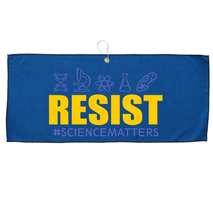 Resist March for Science #sciencematters Earth Scientists Large Microfiber Waffle Golf Towel