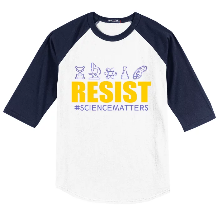 Resist March for Science #sciencematters Earth Scientists Baseball Sleeve Shirt