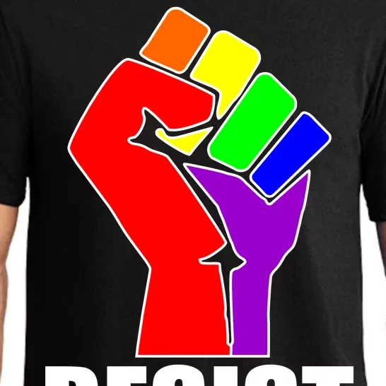 Resist Rainbow Fist National Pride Equality March Pajama Set