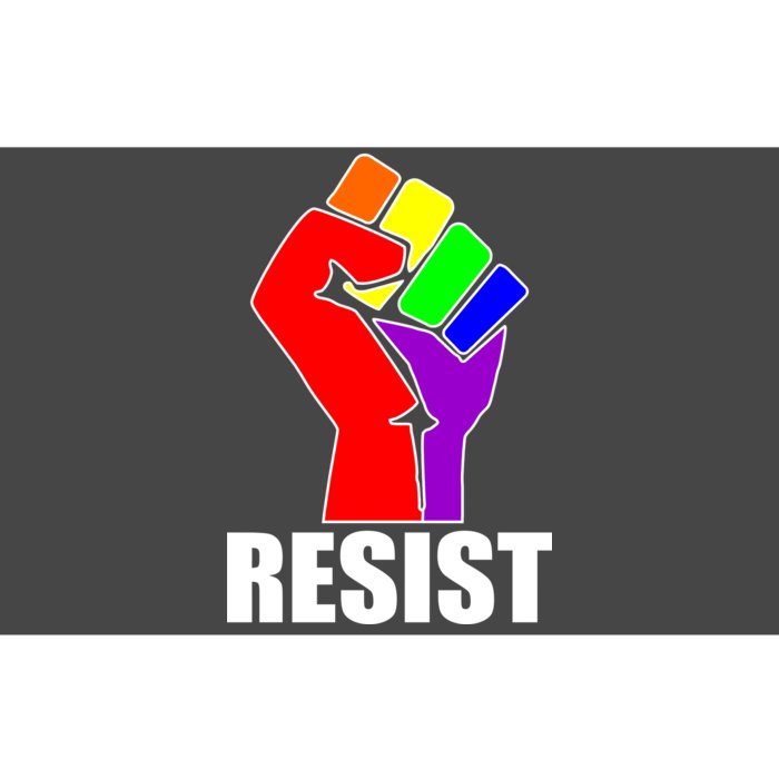 Resist Rainbow Fist National Pride Equality March Bumper Sticker