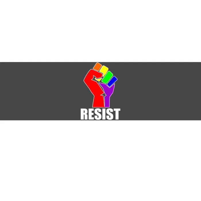 Resist Rainbow Fist National Pride Equality March Bumper Sticker