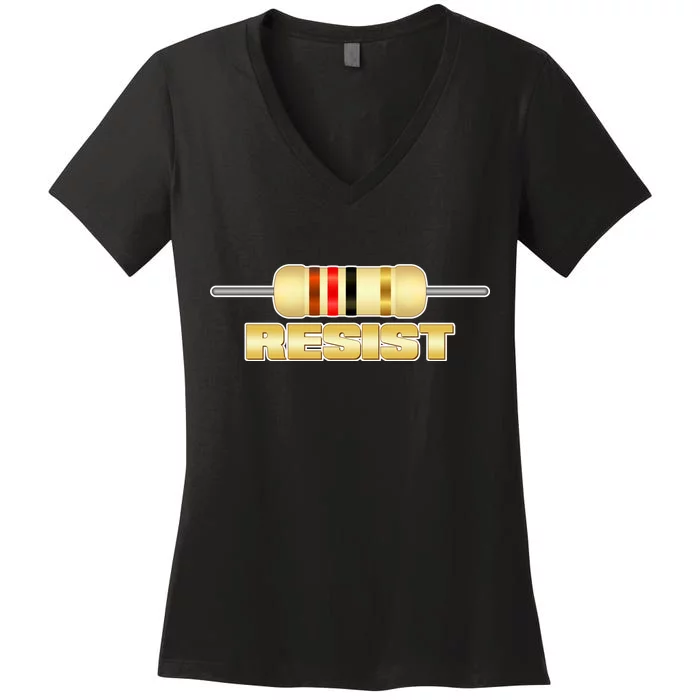 Resist Resistor Women's V-Neck T-Shirt