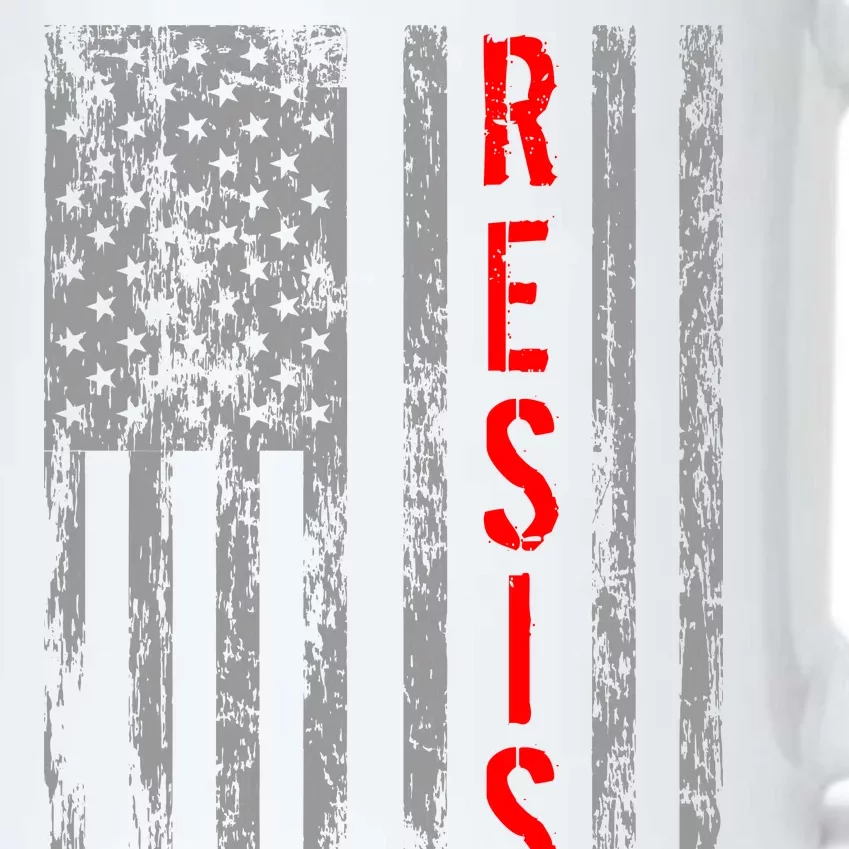 Resist Retro USA Flag The Resistance Anti Trump Black Color Changing Mug