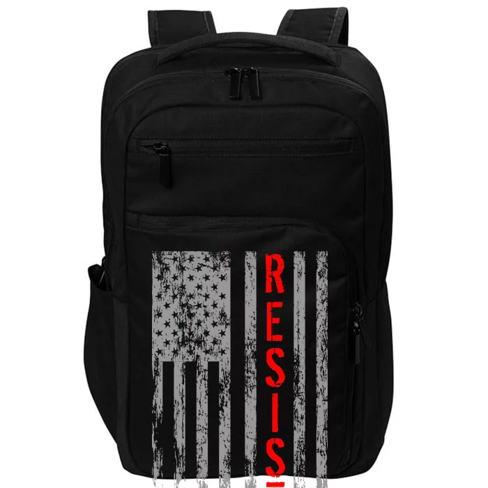 Resist Retro USA Flag The Resistance Anti Trump Impact Tech Backpack