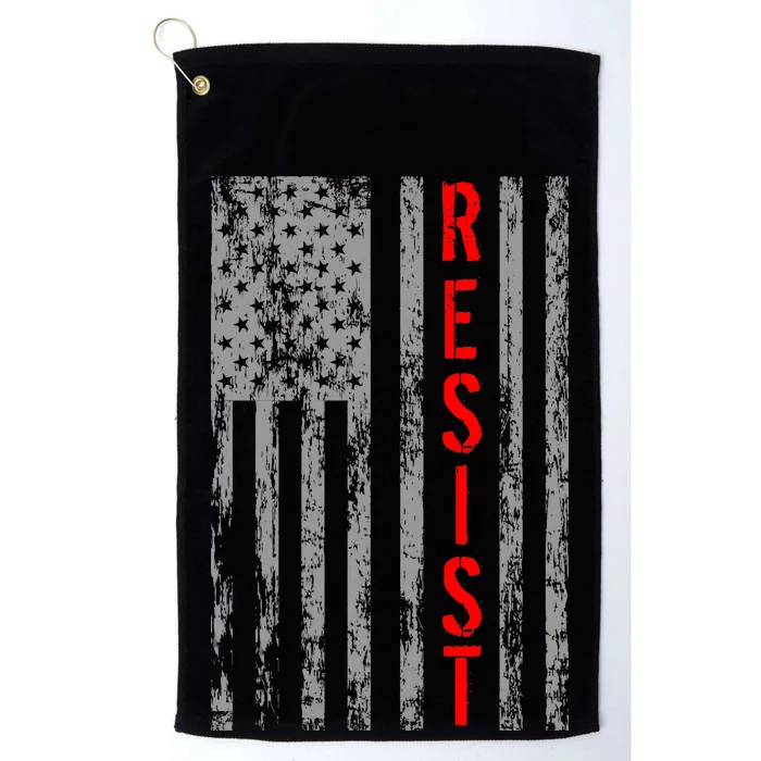 Resist Retro USA Flag The Resistance Anti Trump Platinum Collection Golf Towel