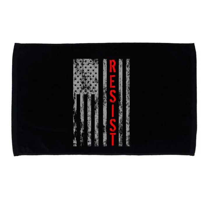 Resist Retro USA Flag The Resistance Anti Trump Microfiber Hand Towel