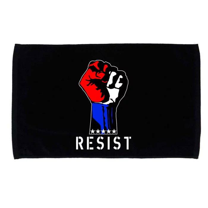 Resist Revolution Fight USA Stars Flag Fist Anti Trump Microfiber Hand Towel