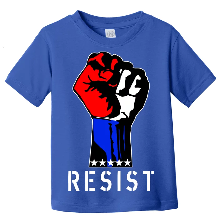 Resist Revolution Fight USA Stars Flag Fist Anti Trump Toddler T-Shirt