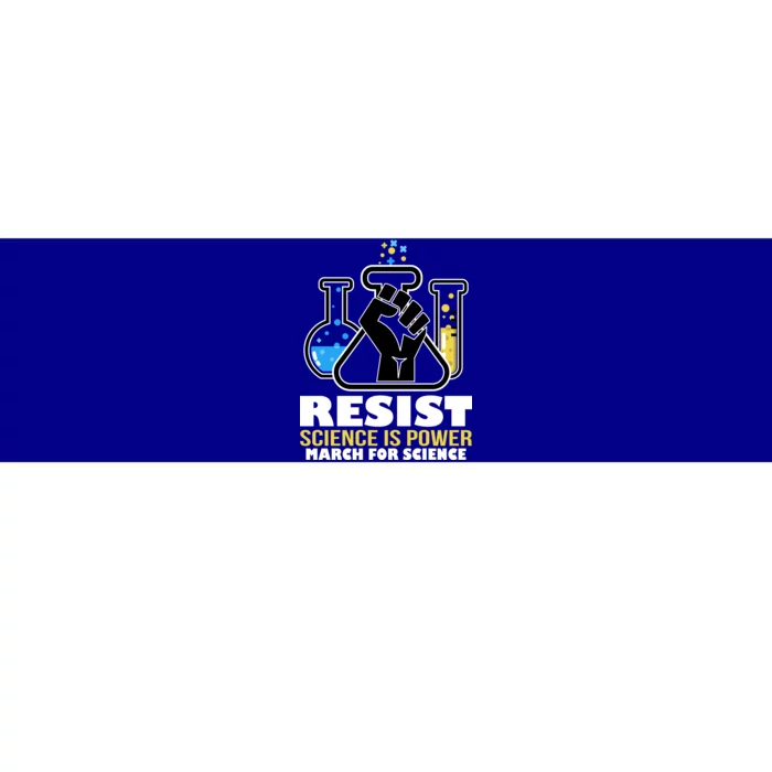 Resist Science is Power March for Science Fist Logo Bumper Sticker