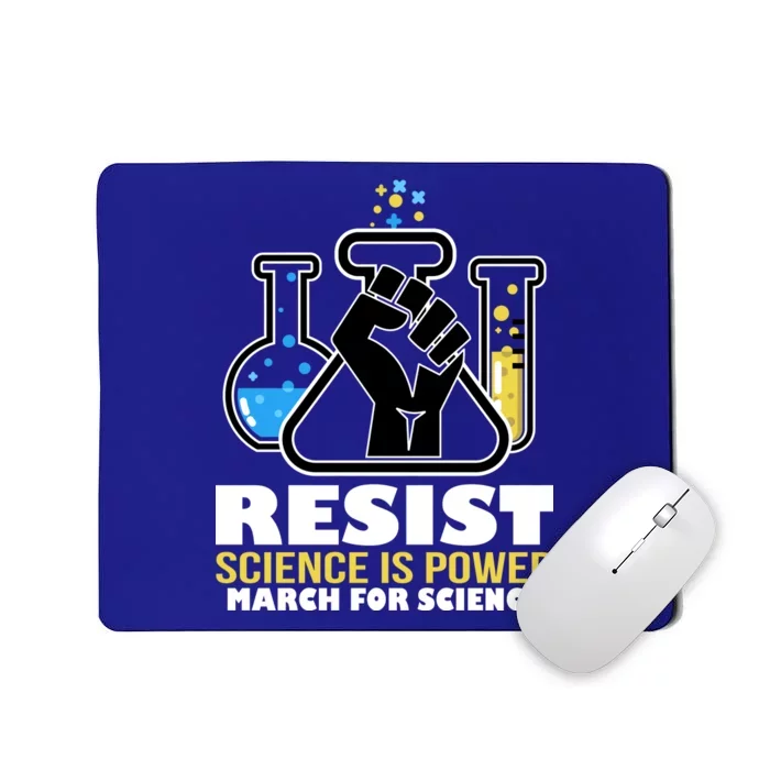 Resist Science is Power March for Science Fist Logo Mousepad