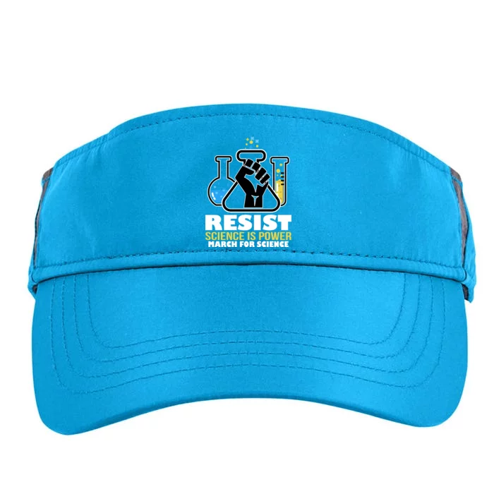 Resist Science is Power March for Science Fist Logo Adult Drive Performance Visor