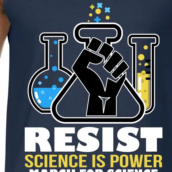 Resist Science is Power March for Science Fist Logo Comfort Colors® Tank Top