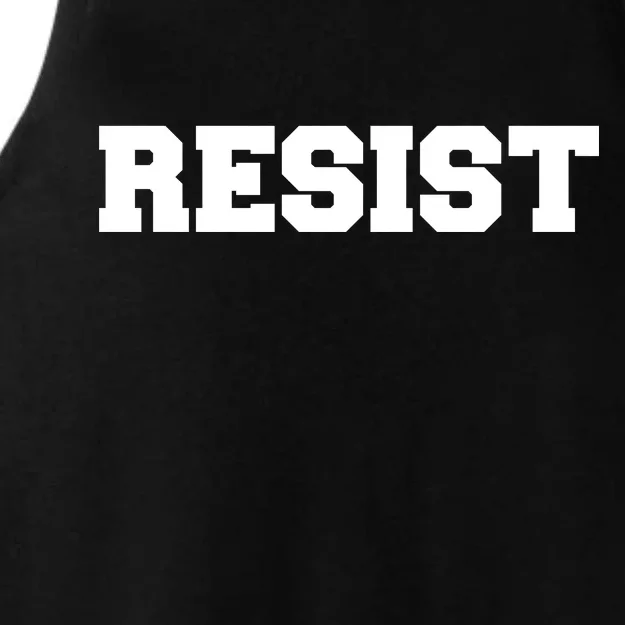 RESIST The Resistance Anti Donald Trump Love Trumps Hate Ladies Tri-Blend Wicking Tank