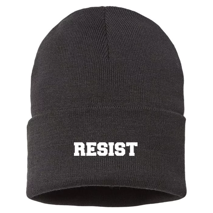 RESIST The Resistance Anti Donald Trump Love Trumps Hate Sustainable Knit Beanie