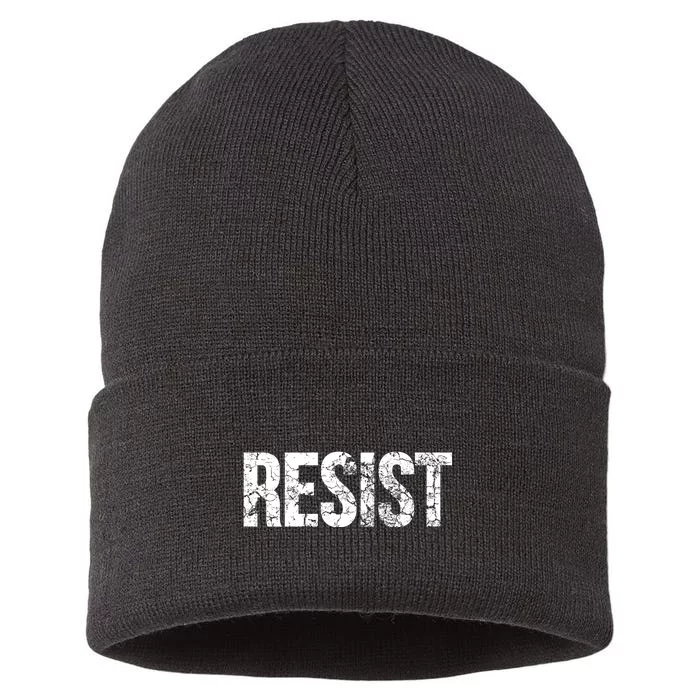 Resist United States of America Rebel Political Resistance Sustainable Knit Beanie