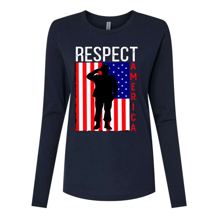 Respect America Womens Cotton Relaxed Long Sleeve T-Shirt