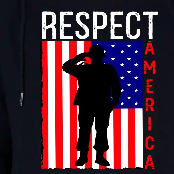 Respect America Womens Funnel Neck Pullover Hood