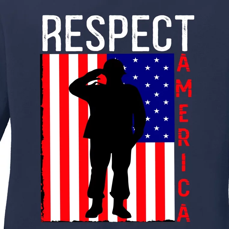 Respect America Ladies Missy Fit Long Sleeve Shirt
