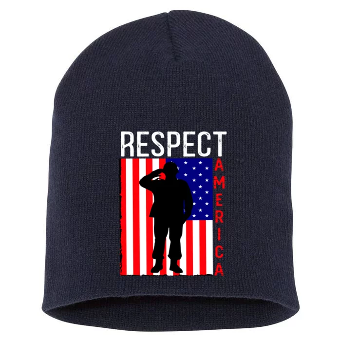 Respect America Short Acrylic Beanie