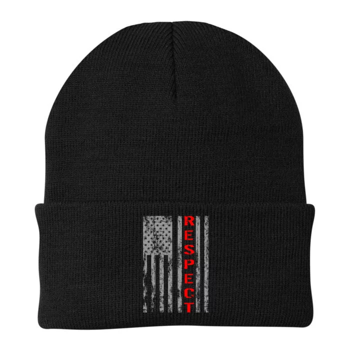 Respect Flag Of America Knit Cap Winter Beanie